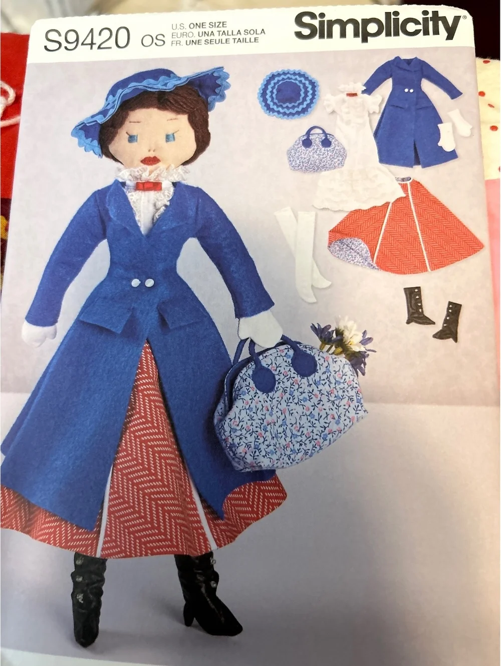 Simplicity S9420 Doll Clothes Sewing Pattern - Vintage Style Doll Outfit